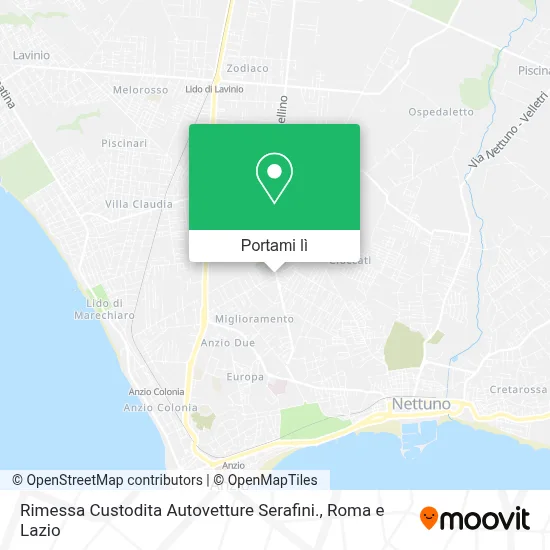 Mappa Rimessa Custodita Autovetture Serafini.
