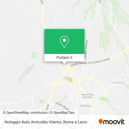 Mappa Noleggio Auto Amicoblu Viterbo