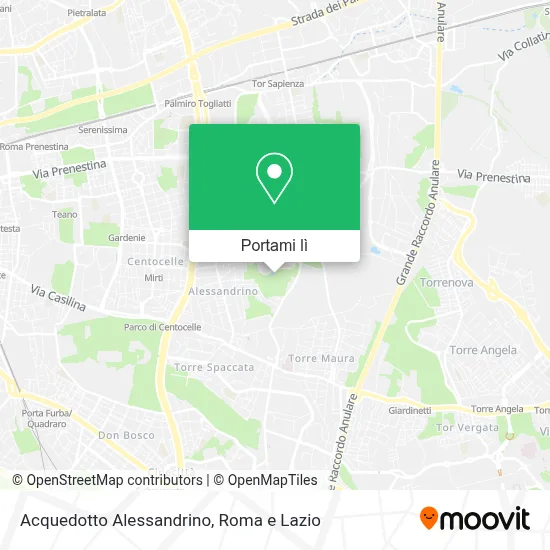Mappa Acquedotto Alessandrino