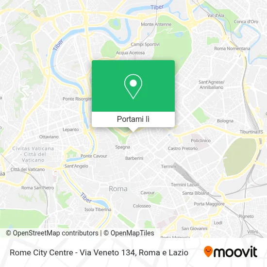 Mappa Rome City Centre - Via Veneto 134