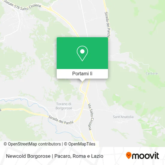Mappa Newcold Borgorose | Pacaro