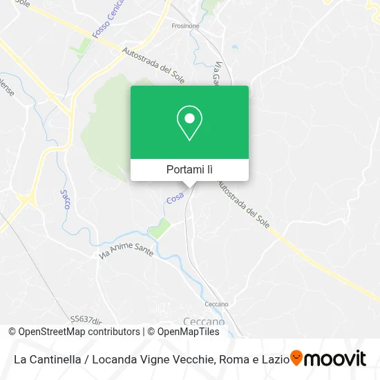 Mappa La Cantinella / Locanda Vigne Vecchie