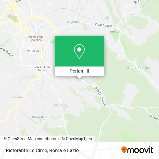 Mappa Ristorante Le Cime