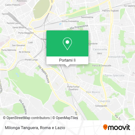 Mappa Milonga Tanguera