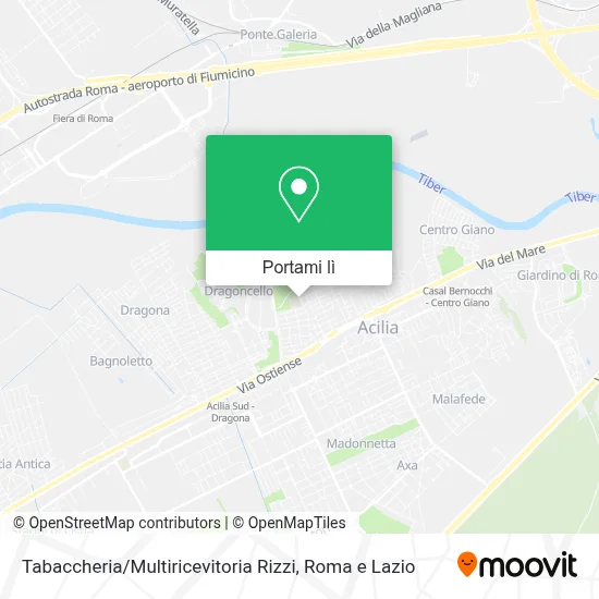 Mappa Tabaccheria / Multiricevitoria Rizzi