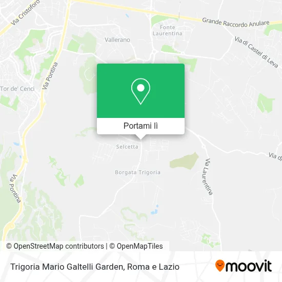 Mappa Trigoria Mario Galtelli Garden