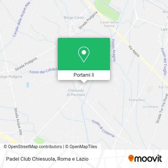 Mappa Padel Club Chiesuola
