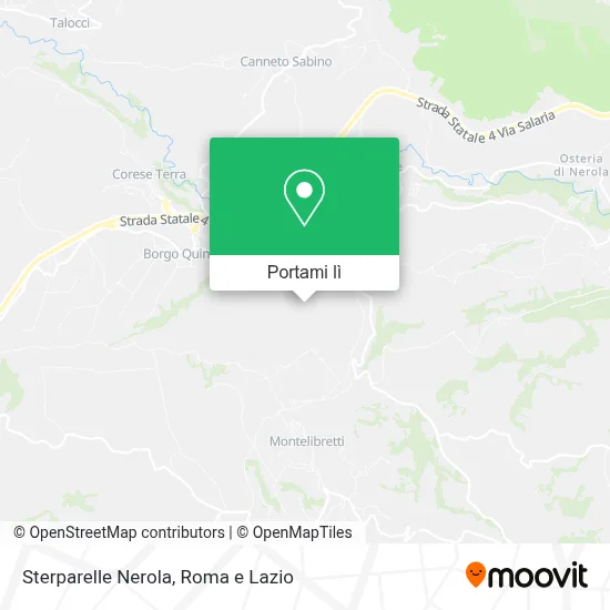 Mappa Sterparelle Nerola