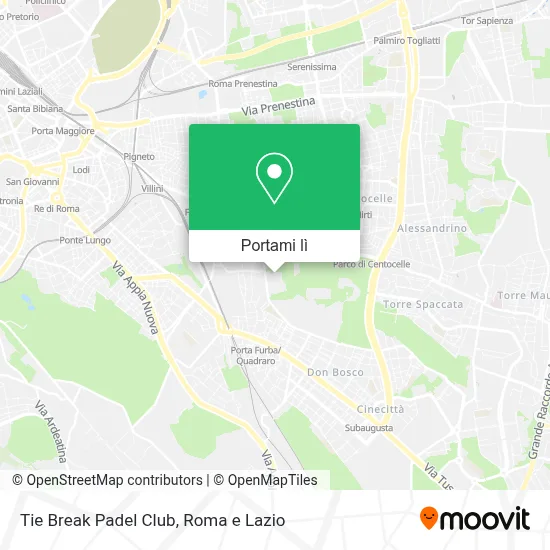 Mappa Tie Break Padel Club