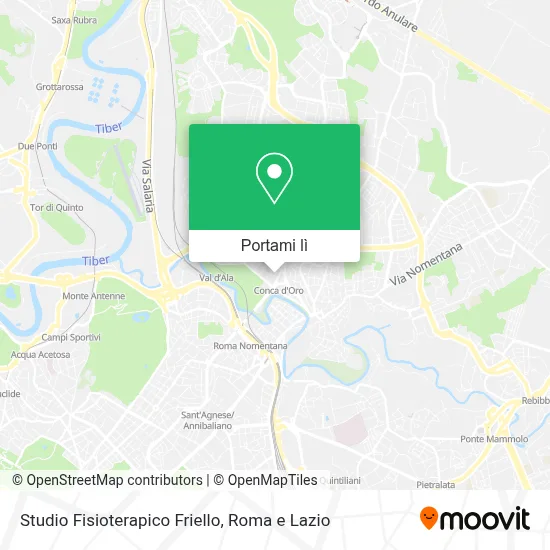 Mappa Studio Fisioterapico Friello