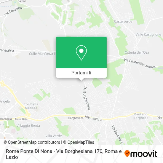Mappa Rome Ponte Di Nona - Via Borghesiana 170
