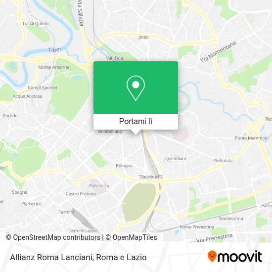 Mappa Allianz Roma Lanciani