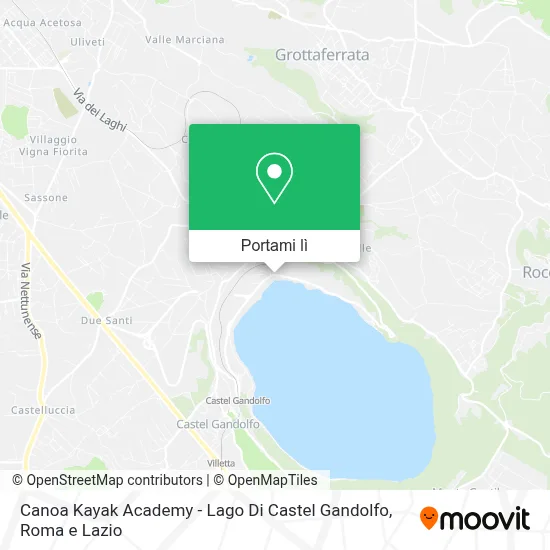 Mappa Canoa Kayak Academy - Lago Di Castel Gandolfo