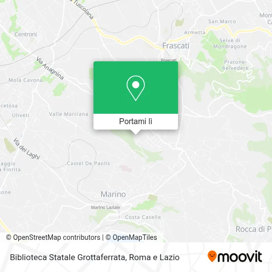 Mappa Biblioteca Statale Grottaferrata