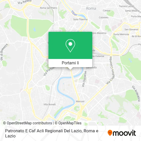 Mappa Patronato E Caf Acli Regionali Del Lazio