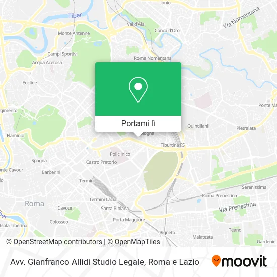 Mappa Avv. Gianfranco Allidi Studio Legale