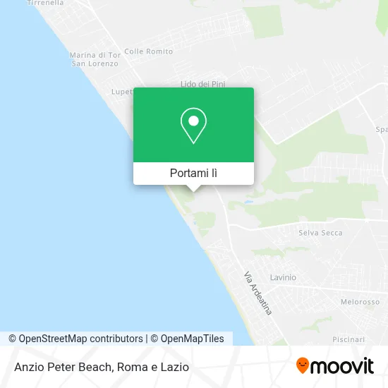Mappa Anzio Peter Beach