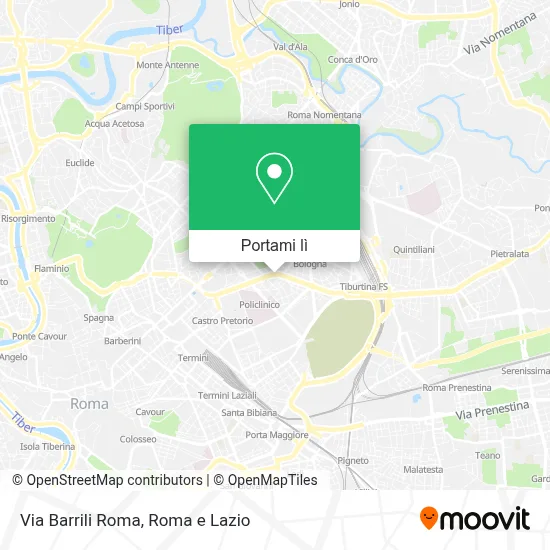 Mappa Via Barrili Roma