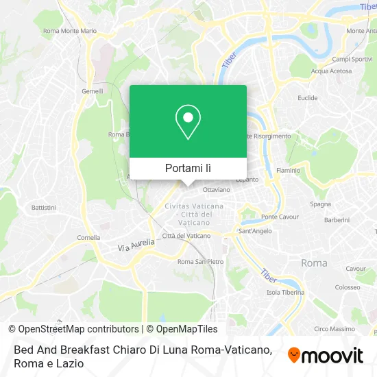 Mappa Bed And Breakfast Chiaro Di Luna Roma-Vaticano