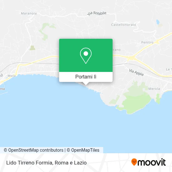 Mappa Lido Tirreno Formia