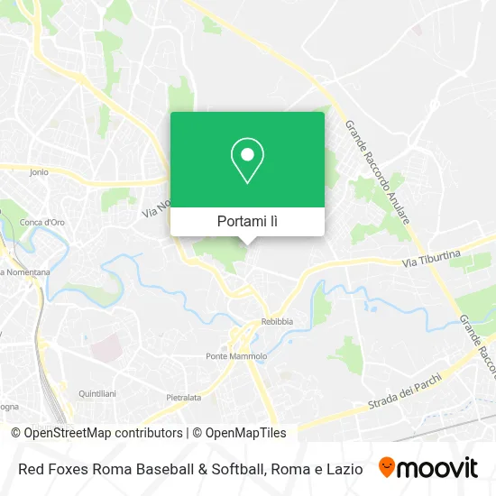 Mappa Red Foxes Roma Baseball & Softball