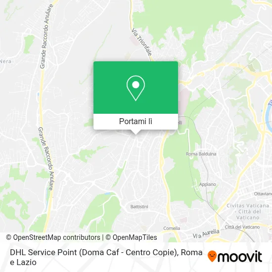 Mappa DHL Service Point (Doma Caf - Centro Copie)