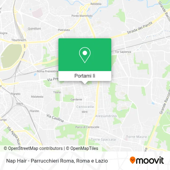 Mappa Nap Hair - Parrucchieri Roma