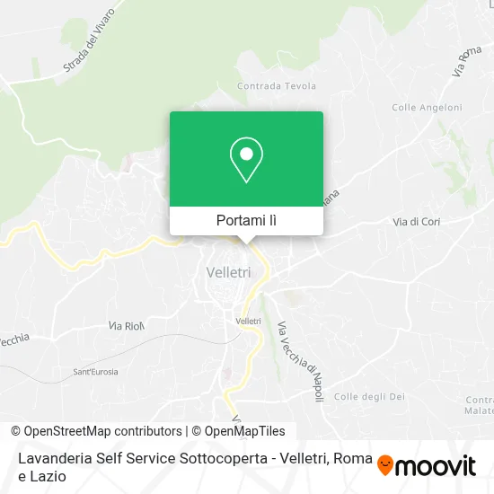 Mappa Lavanderia Self Service Sottocoperta - Velletri