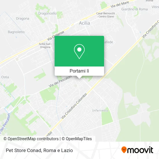 Mappa Pet Store Conad