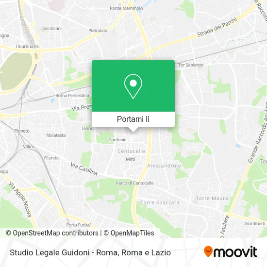 Mappa Studio Legale Guidoni - Roma