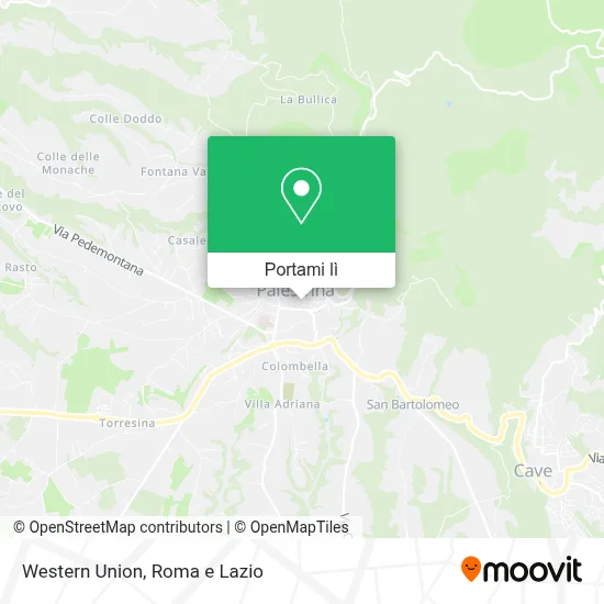 Mappa Western Union