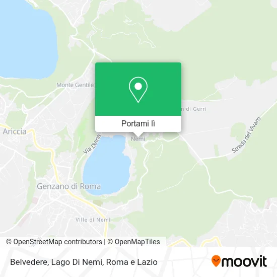 Mappa Belvedere, Lago Di Nemi