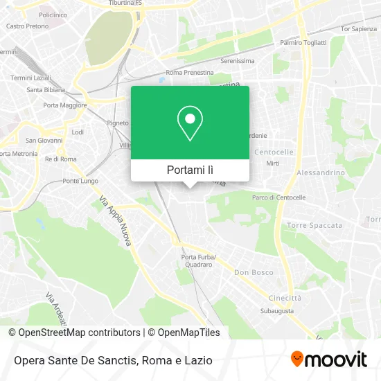 Mappa Opera Sante De Sanctis