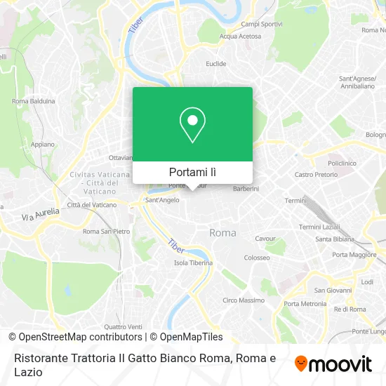 Mappa Ristorante Trattoria Il Gatto Bianco Roma