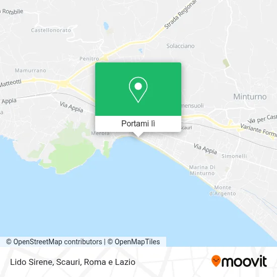 Mappa Lido Sirene, Scauri