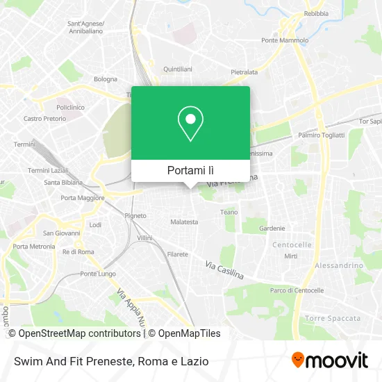 Mappa Swim And Fit Preneste