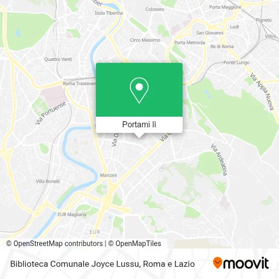 Mappa Biblioteca Comunale Joyce Lussu