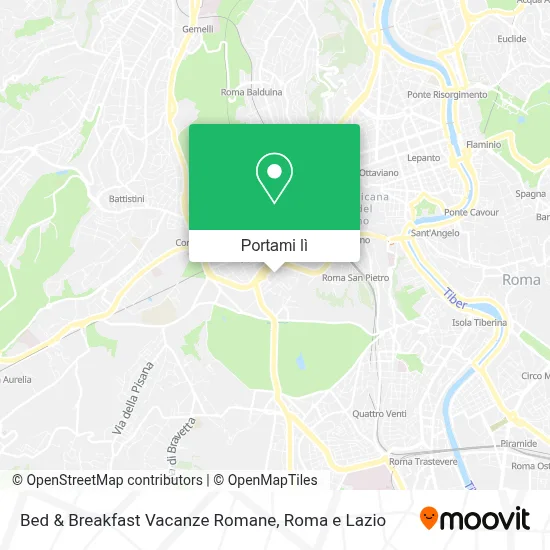 Mappa Bed & Breakfast Vacanze Romane
