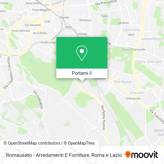 Mappa Romausato - Arredamenti E Forniture