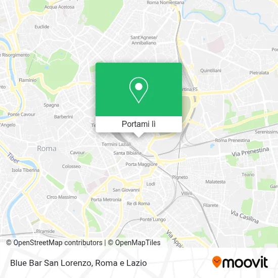 Mappa Blue Bar San Lorenzo