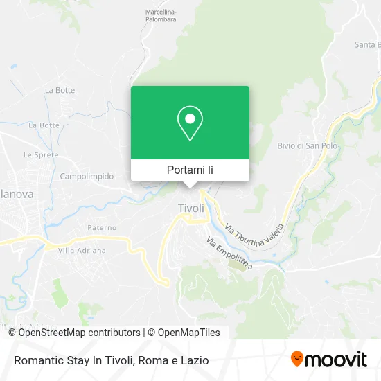 Mappa Romantic Stay In Tivoli