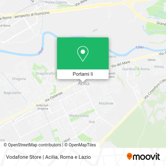 Mappa Vodafone Store | Acilia