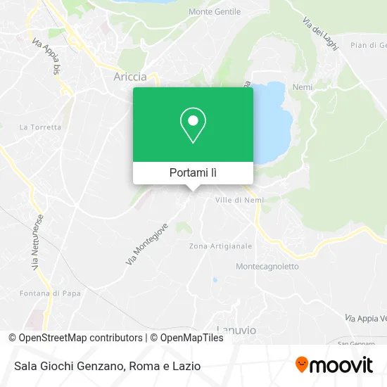 Mappa Sala Giochi Genzano