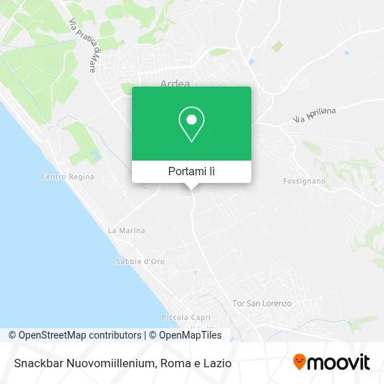 Mappa Snackbar Nuovomiillenium