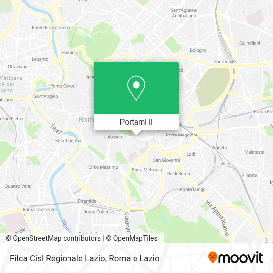 Mappa Filca Cisl Regionale Lazio