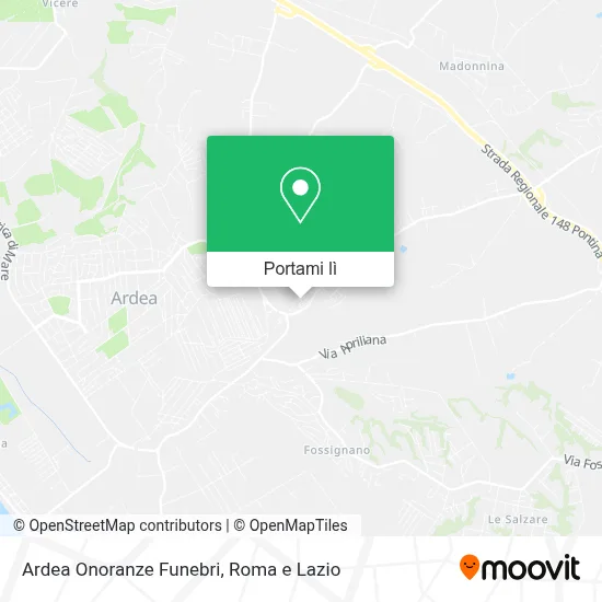 Mappa Ardea Onoranze Funebri