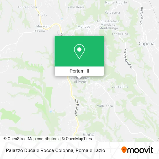 Mappa Palazzo Ducale Rocca Colonna