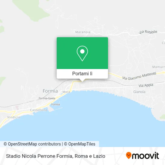 Mappa Stadio Nicola Perrone Formia