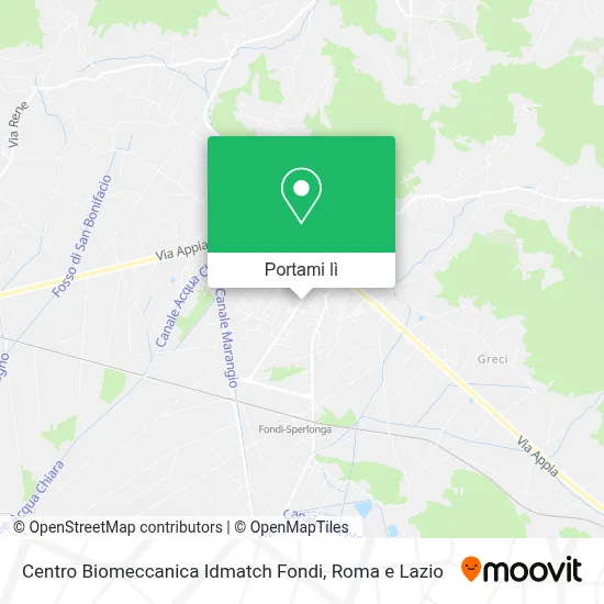 Mappa Centro Biomeccanica Idmatch Fondi