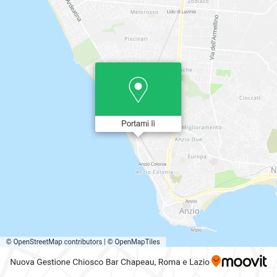 Mappa Nuova Gestione Chiosco Bar Chapeau